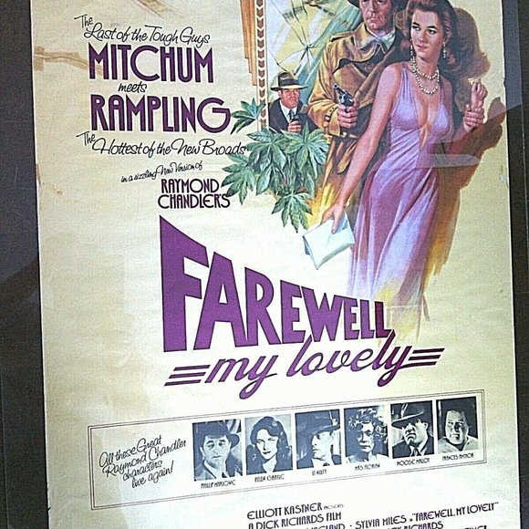 Vintage Poster Farewell My Lovely Original Film Wall Movie Robert Mitcham Poster - Picture 13 of 16
